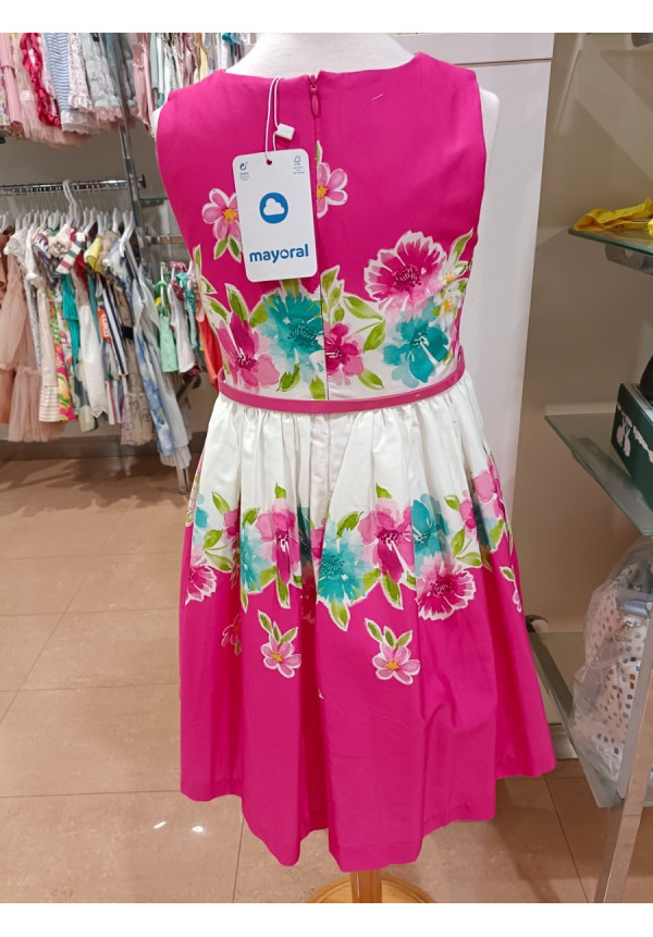Vestido Estampado Fucsia