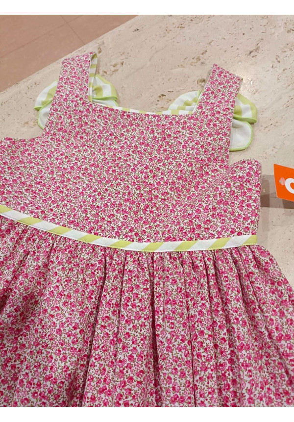 Vestido Flores Fucsia