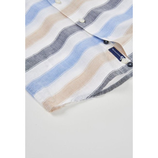 Camisa M/L Lino Listada