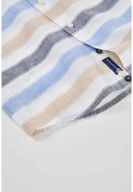 Camisa M/L Lino Listada
