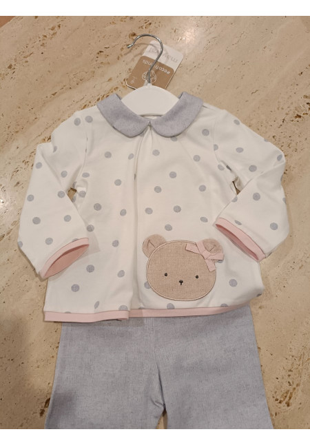 Conjunto Polaina 2p Oso Gris