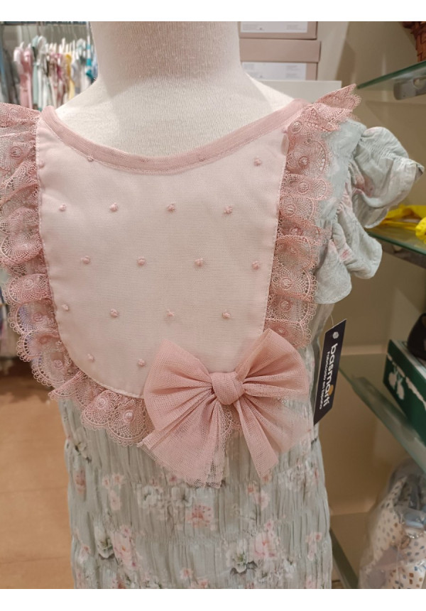 Vestido Ceremonia Estampado/Azul