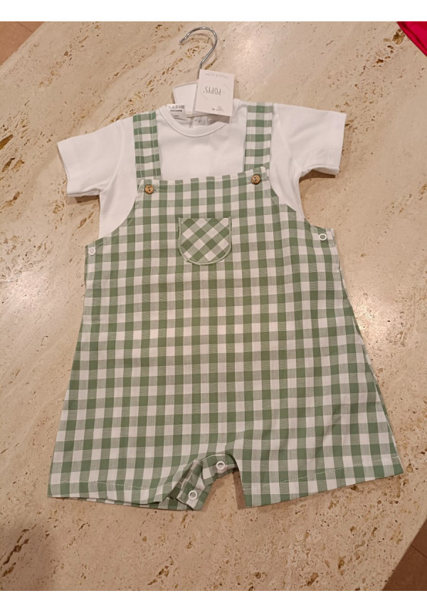 Conjunto Peto 2p Cuadros Verde